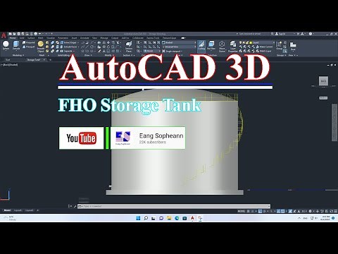 AutoCAD 3D, How to Drawing HFO Storage Tank, Full Video