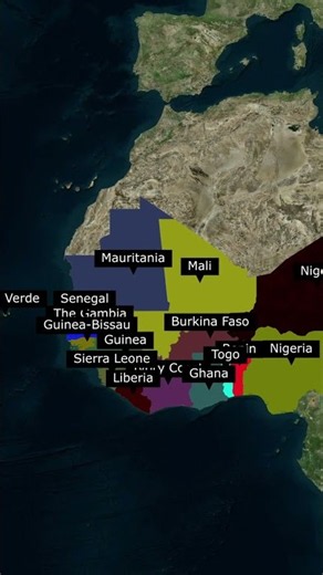 🌍 16 Countries of West Africa. #geographyfacts
