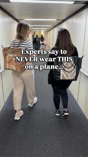 Pollyann | How to Avoid Common Travel Mistakes on Instagram: "I know—leggings feel like a second skin on a flight. But here’s why you really shouldn’t wear them on a plane 👇✈️ According to experts, in the rare event of an emergency evacuation (think: fire, sudden landing, etc), synthetic fabrics like polyester and spandex—aka what most leggings are made of—can actually melt when exposed to high heat. That means they could fuse to your skin, making injuries way worse. 😬🔥 The Federal Aviation A
