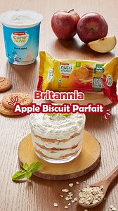 Treat yourself to a sweet and satisfying Britannia Apple Biscuit Parfait that’s as delicious as it is simple! Made with Britannia NutriChoice Digestive Biscuits and creamy Britannia Come Alive Dahi, this Apple Biscuit Parfait is perfect for any time of the day. 🌟🍎 Layers of creamy yogurt, roasted oats, and juicy apple chunks come together with a touch of honey for added sweetness. Topped with crushed biscuits and mint leaves, this dessert is a feast for the senses! 😍 Ingredients: 2 cups Brita