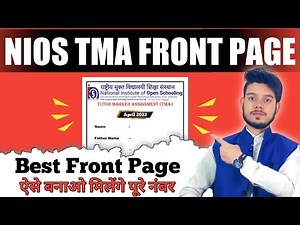 How to Make TMA Front Page | How to Prepare Nios TMA Front Page |Front Page Decoration|Nios Lifeline