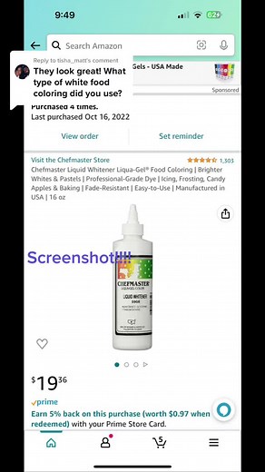 White Food Dye for Candy Apples | Chefmaster | Taneia Treats