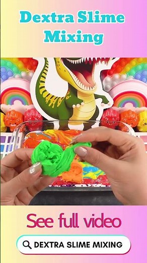 🦖🌈 Slime Arcoíris de Dinosaurio | Mezcla Satisfactoria
