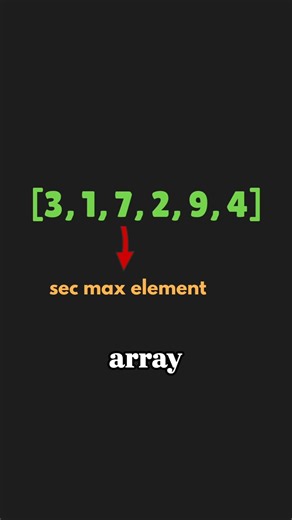Second Largest Element ⚡✨ #array #coding