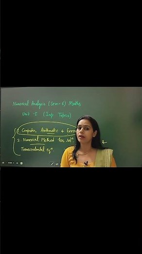 Important Topics in Unit 1st (Numerical Analysis)
