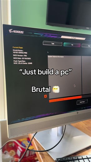 Can’t update the bios 😭 #pcbuild #pc #fyp #gamingpc #corsair