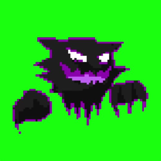 Gengar Green Screen Loop Animation