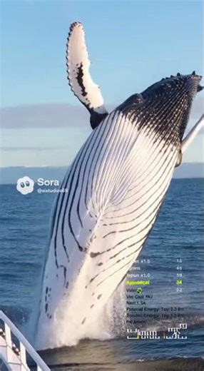 Physics of a Humpback Whale Breach: 28-Ton Aerial Launch 🐋🌊