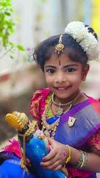 A child dressed as Goda Devi 🙏 #vasavinagar .. The life story of Goda Devi, who was performed in ...