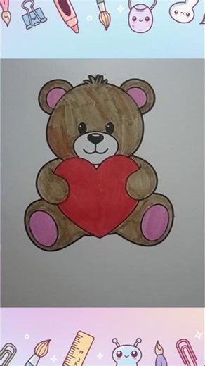 Coloring a cute bear 🐻✨ | #coloring