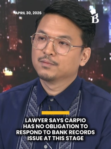 Carpio Spokesperson Declines Comment on P6.7B Bank Records