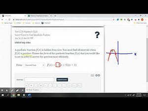 Choosing a Form to Find a Quadratic Feature