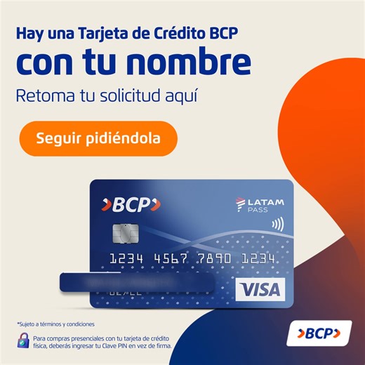 🤩 Estás a pocos pasos de obtener tu Tarjeta de Crédito BCP. Obtenla 100% digital. 💳 | Banco de Crédito BCP