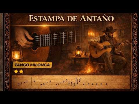 ESTAMPA DE ANTAÑO (Tango Milonga) 🎸 Alejandro Spinardi | Tutorial de Guitarra + TABS