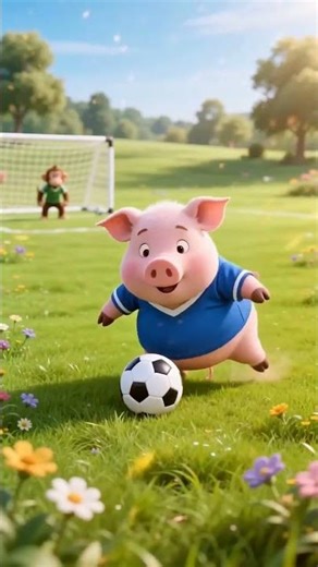 Cute Animals Playing Football! 🐶⚽😂 #kids #entertaininganimals #pets #animals #3d