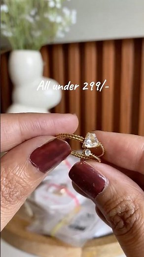 Anti Tarnish Rings Under ₹299 💍 Waterproof Rings | Long Lasting Jewelry | Budget Rings