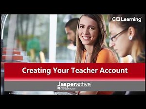 Jasperactive - Creating your Teacher Account