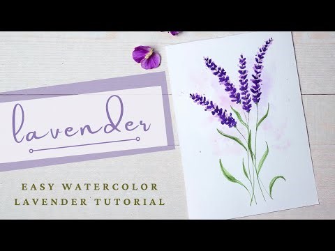 How to Paint Loose & Easy Watercolor Lavender | Simple Floral Tutorial