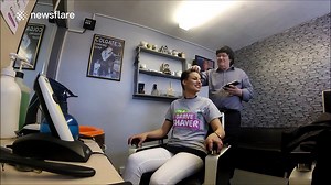 Woman gets head shaved for charity