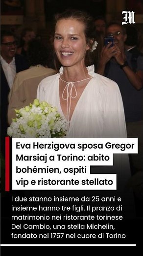 Eva Herzigova sposa Gregor Marsiaj: l'abito bohémien, gli ospiti vip e il ristorante stellato