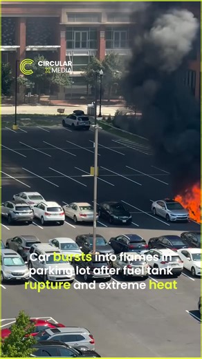 CircularXmedia on Instagram: "🚗🔥 Massive car explosion in parking lot! A ruptured fuel tank combined with intense heat sparked a fiery blast, engulfing the vehicle in seconds. Stay alert this summer, overheating can be deadly.#CarExplosion #FuelTankBurst #ParkingLotFire #VehicleSafety #HeatHazard #BreakingNews #ViralVideo #ExplosionCaughtOnCam #ExtremeWeather #AutoAccident"