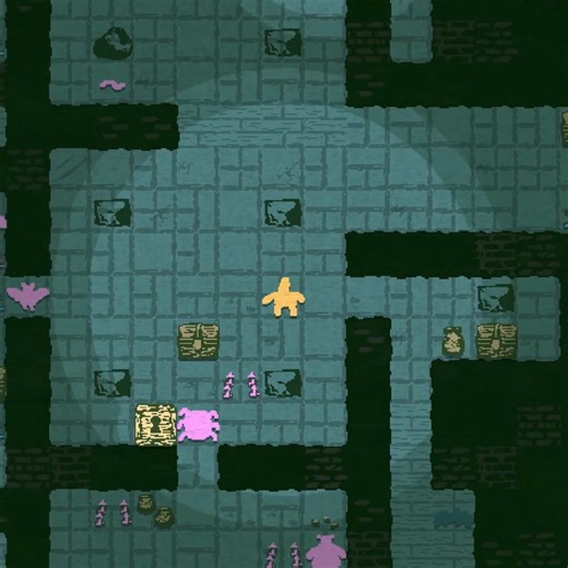 Every. Move. Counts. ↔️↕️ In DOWNIT, make your way down, down, down, by using simple controls to navigate random levels of a dungeon full of fearsome enemies and exciting tools. 📲: apple.co/bng1018 | App Store