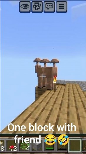 Minecraft One block with friend 🤣😂/#minecraft #oneblock #funny #shortvideo
