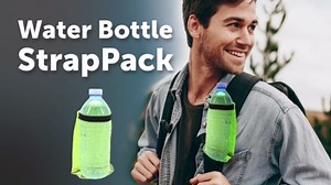 XL Strap Pack Travel Pouch, Double Zipper Passport Holder - Multi Pocket Organizer Cellphone Pouch with Clip, Backpack Accessories for Everyday Carry Hiking Travel Wallet - Black