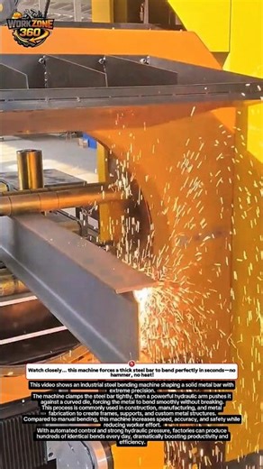 This Machine Bends Solid Steel Like Butter! Insane Metal Bending Power #metal #factory #tools