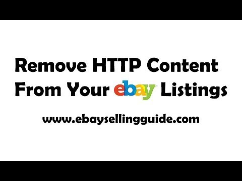 Remove HTTP from your eBay listings