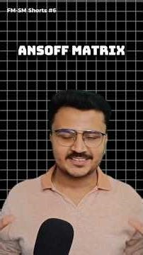 CA Inter FM-SM shorts #6 - Ansoff Matrix | CA Inter SM | Strategic Management| CA Siddhant Mehta