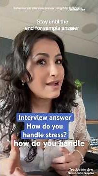 Best Answer to “How Do You Handle Stress?” | Job Interview Tips #jobinterview