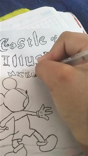 dibujo de póster del juego de castle of ilusión of castle mickey mouse