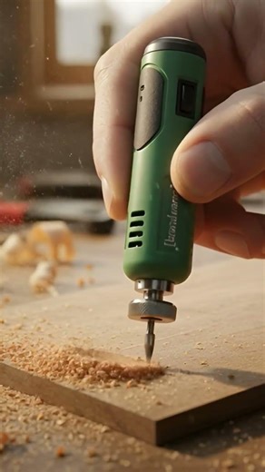 Tiny But Powerful! Mini Rotary Tool Engraving Wood 😲