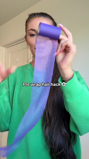 Pre wrap hair hack ⚽️ The is the oldest trick in the book but for those that dont know about it.. its a must for soccer or really any sport! #hairstyles #easyhairstyle #sportshairstyles #hairhack #sportyhairstyles