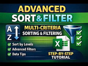 Excel Advanced Sort and Filter Explained | Multiple Criteria Sorting