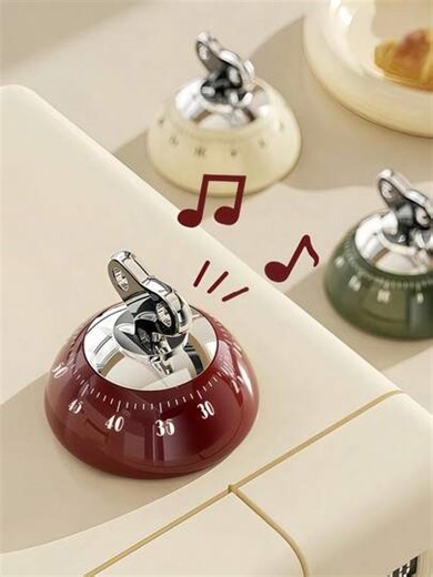 Magnetic Mechanical Timer - Precision Countdown Timer With Strong Adhesive, Mechanical Desktop/Fridge Timer For Cooking, Baking & Studying (Easy-Read Dial) 1PC | SHEIN