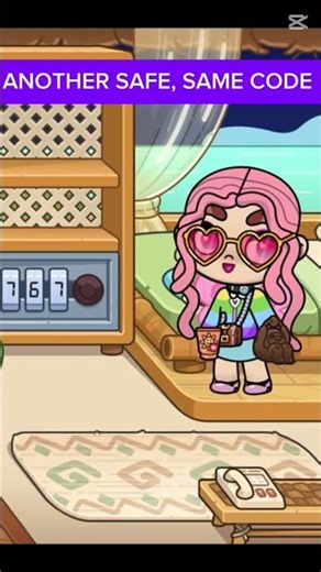 Secret code for the safe in the beach house in Avatar World