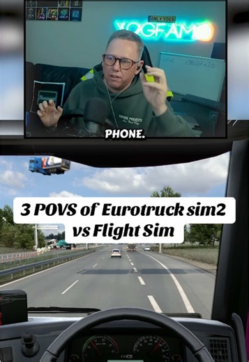Euro Truck Sim 2 vs. Flight Simulator: Truck View