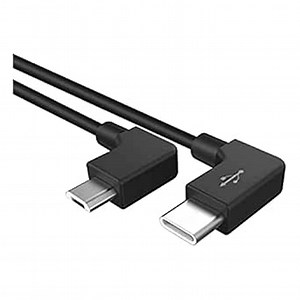 Compatible Micro USB to Type C OTG Cable 11.8 inch 90 Degree Video Data Cable for DJI Mavic 2 Zoom/Mavic 2 Pro/Mavic Air/Mavic Pro/Mavic Pro Platinum/Spark for Cellphone/Tablet, BLACK