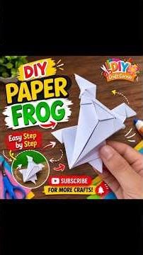 How to Make a jumping Paper Frog | DIY Jumping Paper Frog 🐸 | Easy Paper Craft for Kids #papercraft