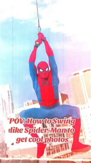 BTS Spider-Man Web swing shot🔥 #spidermancosplay #spidermanbrandnewday #spiderman #bts #marvel