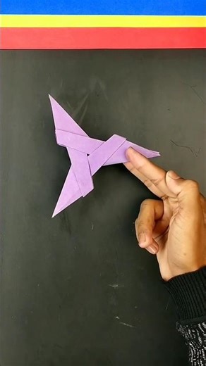 How to make 3 blade ninja star | Easy 3 blade ninja star with paper | #shorts #artandcraft