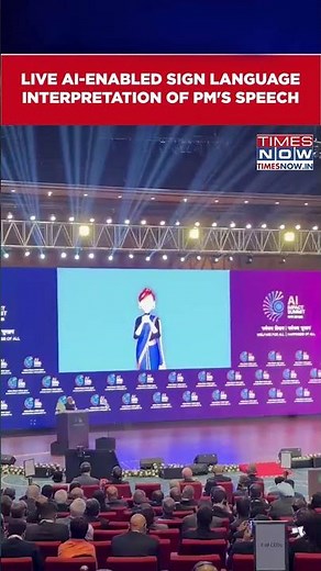 Live AI-Enabled Sign Language Interpretation Of PM Modi's Speech At AI Impact Summit #shorts