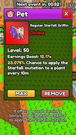 New limited Starfall Griffin in Build A Ring Farm #roblox #buildaringfarm #robloxshorts #robloxedit