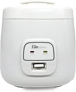 Elite Gourmet ERC-135 Rice Cooker, Medium, White