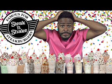 Steak 'N Shake’s ENTIRE Milkshake Menu (17 Milkshakes) Mukbang Review Taste Test