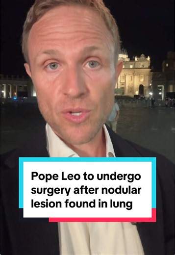 Pope Leo XIV will undergo surgery this week after a nodular lesion was found in his lung, the Vatican said. Recovery is expected to take a week. Leo, 71, said Sunday that doctors recently discovered the nodular lesion during medical checks. He said it was found in an early stage and was