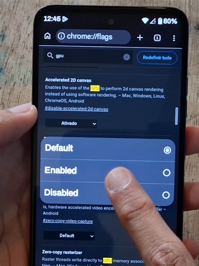 como melhorar o desempenho gráfico no navegador Chrome #chrome #flags #tutorial #celular #dicas