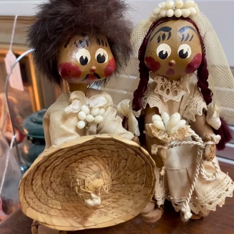 Vintage Mexican Bride & Groom Folk Art Dolls - Etsy